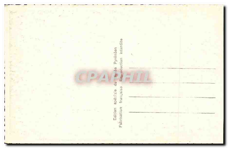 Lourdes - Le Chateau Fort - Reproduction miniature de maisons pyreneennes - CPA  — Verso