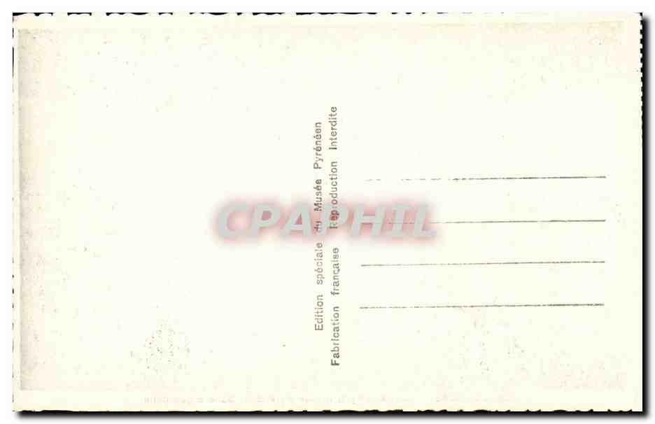Lourdes - Le Chateau Fort - Musee Pyreneen - Salle Bigourdane - CPA  — Verso