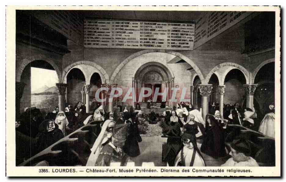 Lourdes - Le Chateau Fort - Musee Pyreneen - Diorama Communautes religeuses - CPA 