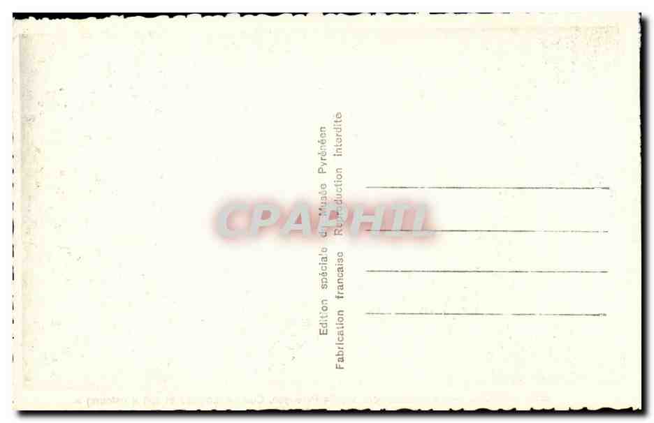 Lourdes - Le Chateau Fort - Musee Pyreneen - Cuisine landaise - CPA  — Verso