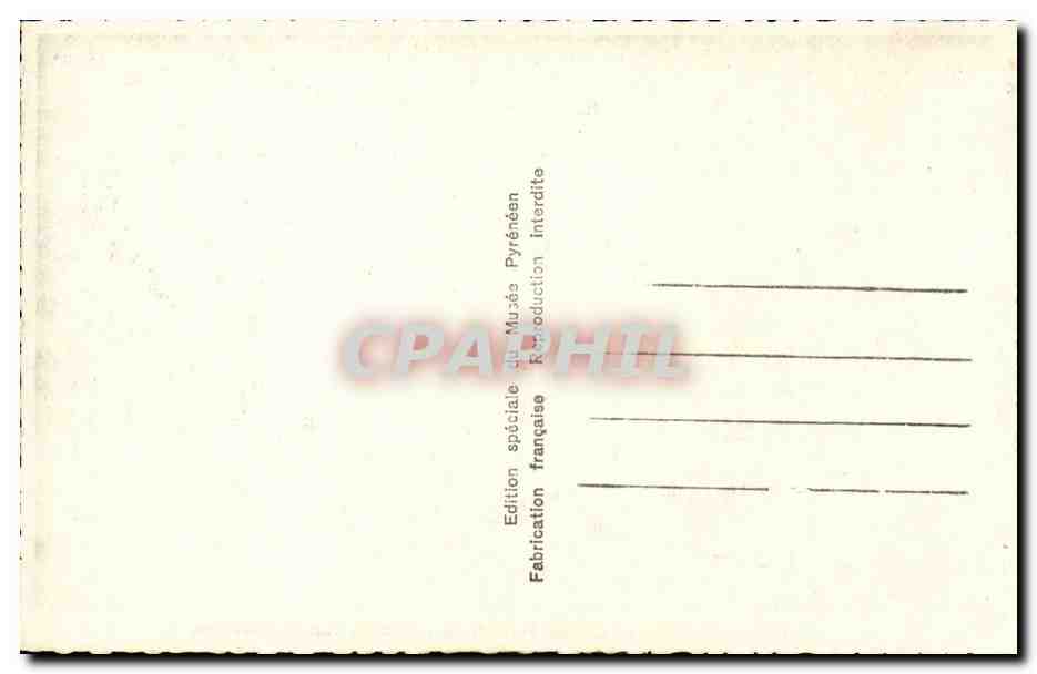 Lourdes - Le Chateau Fort - Musee Pyreneen - Cuisine Bearnaise - CPA  — Verso