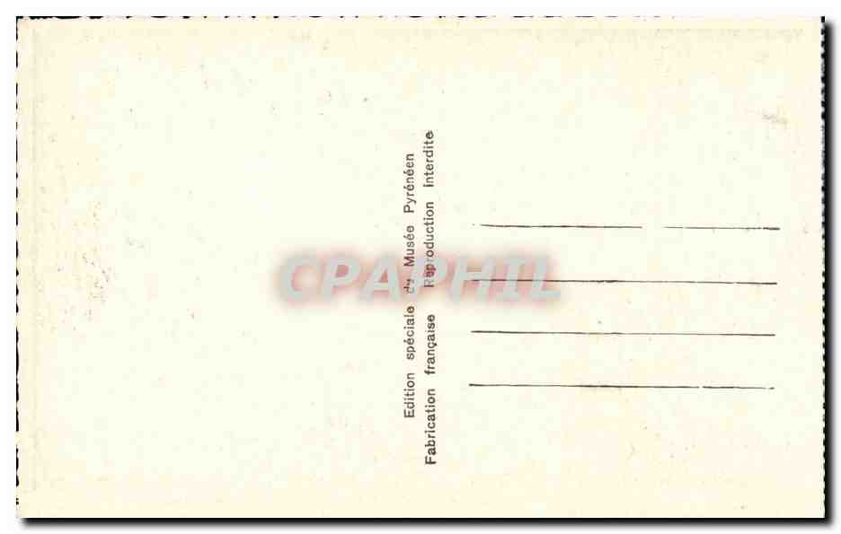 Lourdes - Le Chateau Fort - Musee Pyreneen - Cuisine Bearnaise - CPA  — Verso