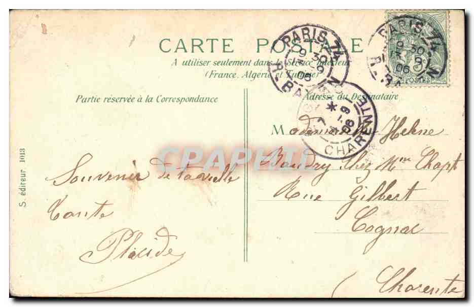 Paris - 1 - Colonne Vendome - CPA  — Rückseite
