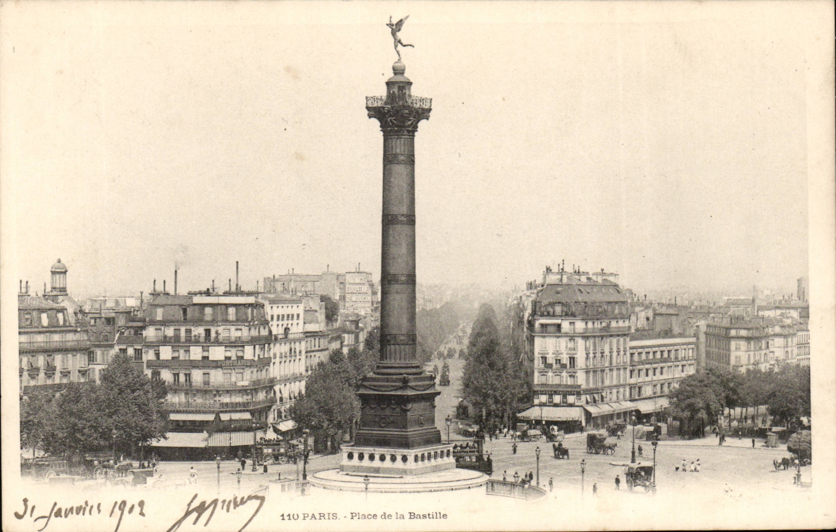 Paris - 11 - Place de la Bastille - CPA 