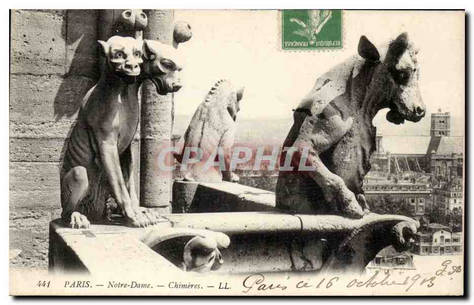 Paris - 4 - Notre Dame - Chimeres - CPA 