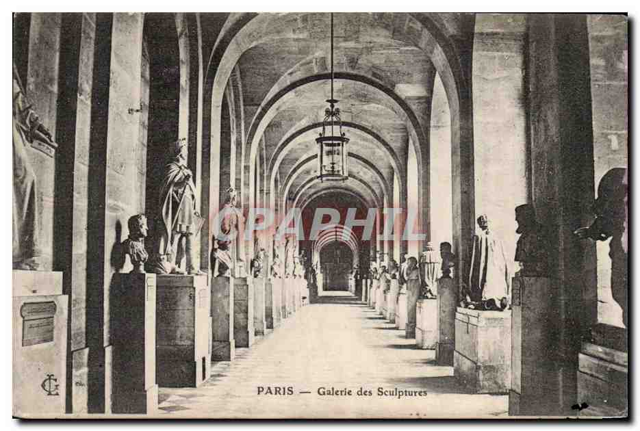 Paris - 1 - Galerie des Sculptures CPA 
