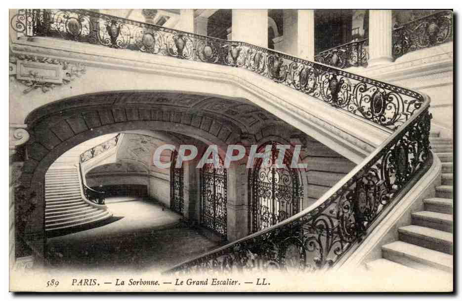 Paris - 5 - La Sorbonne - Le Grand Escalier - CPA 
