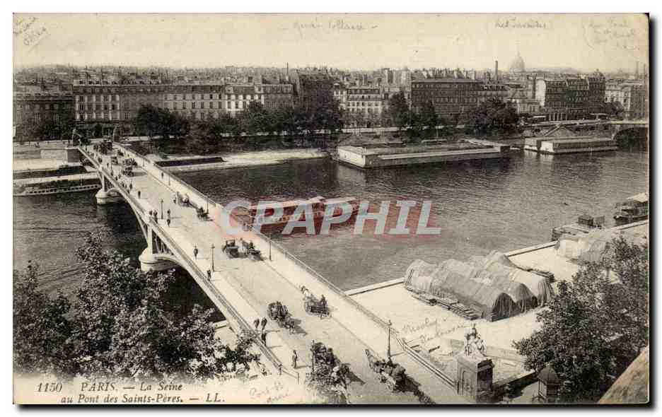 Paris - La Seine au Pont Saints Peres - CPA 