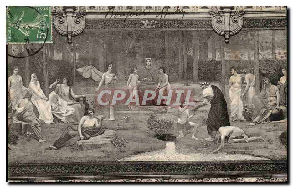 Paris - 5 -la Sorbonne - La Fresque du Grand Amphitheatre - CPA 