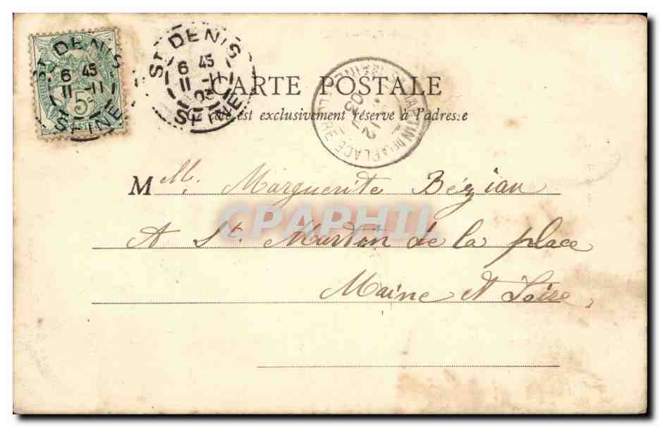 Paris - Eglise Saint Denis D'Estree - CPA  — Rückseite