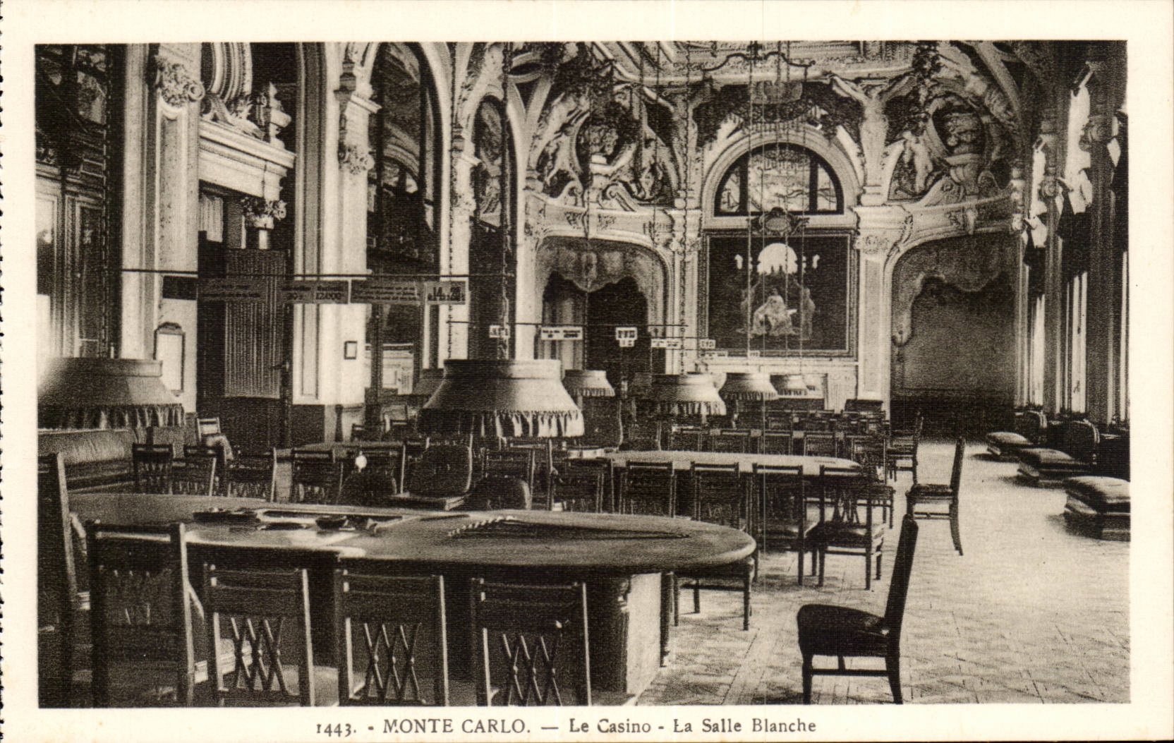 Monte Carlo — Le Casino — La Salle Blanche — Éditeur La Cigogne, Nice
