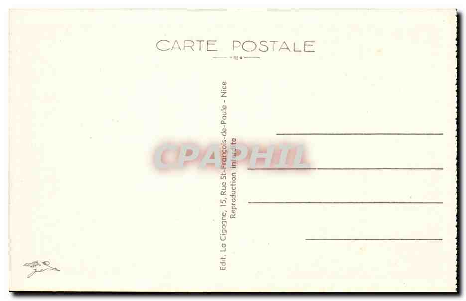 Monte Carlo — Le Casino — La Salle Blanche — Éditeur La Cigogne, Nice — Rückseite