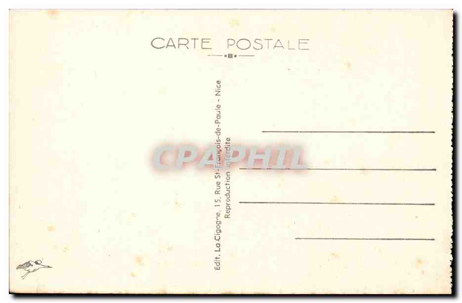 Monaco Monte Carlo CPA Principaute Vue generale prise de la Turbie — Rückseite