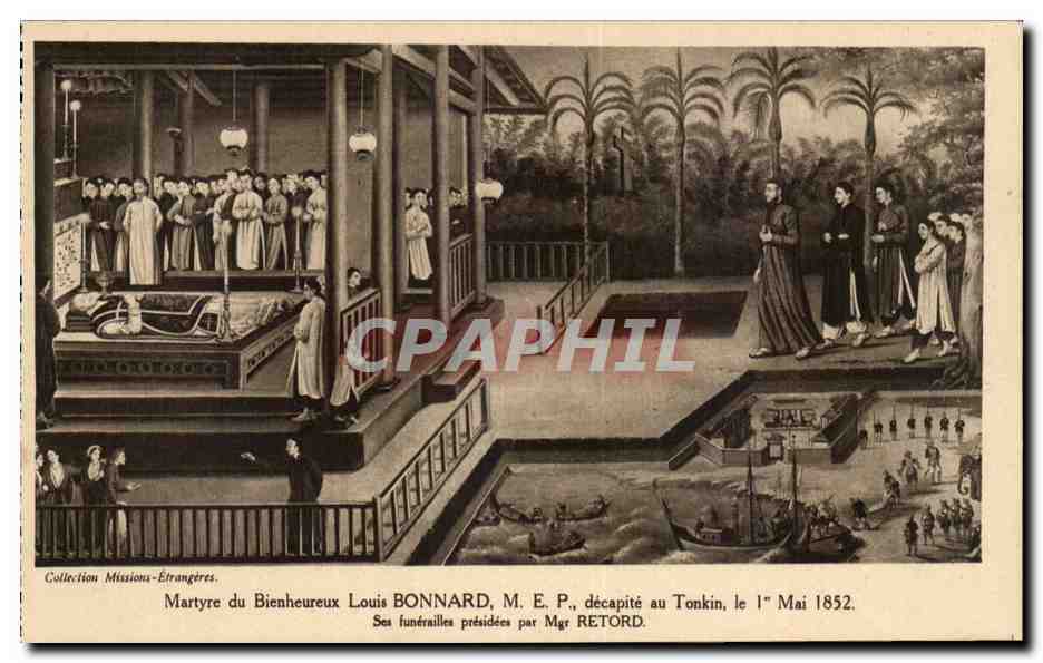 CPA Martyre du bienheureux Louis Bonnard decapite au Tonkin (indochine Indochina) le 1er mai 1852 