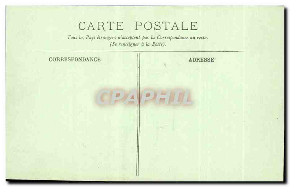 Paris CPA Palais de Justice — Verso