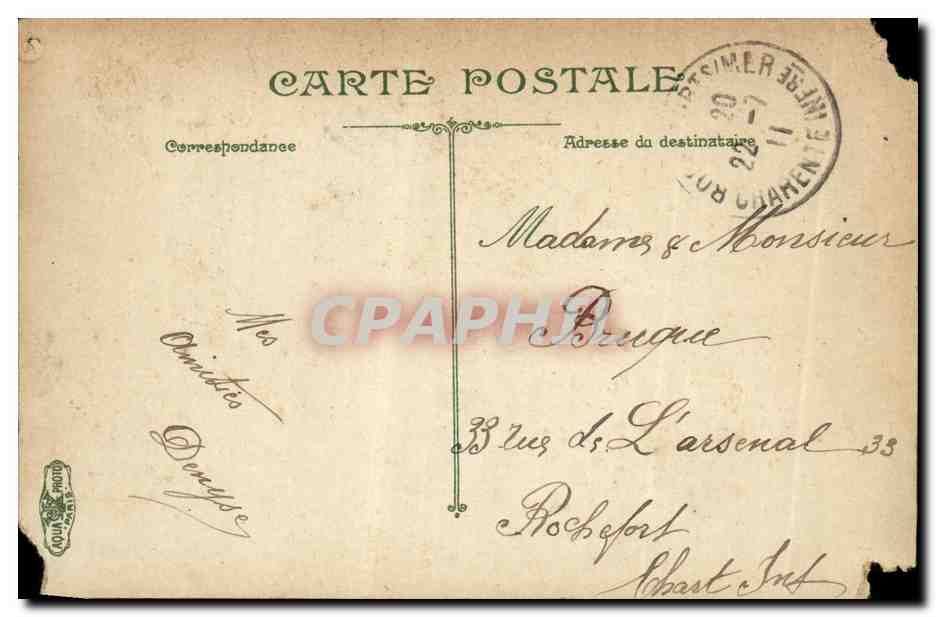 Paris CPA Porte et boulevard Saint Martin — Verso
