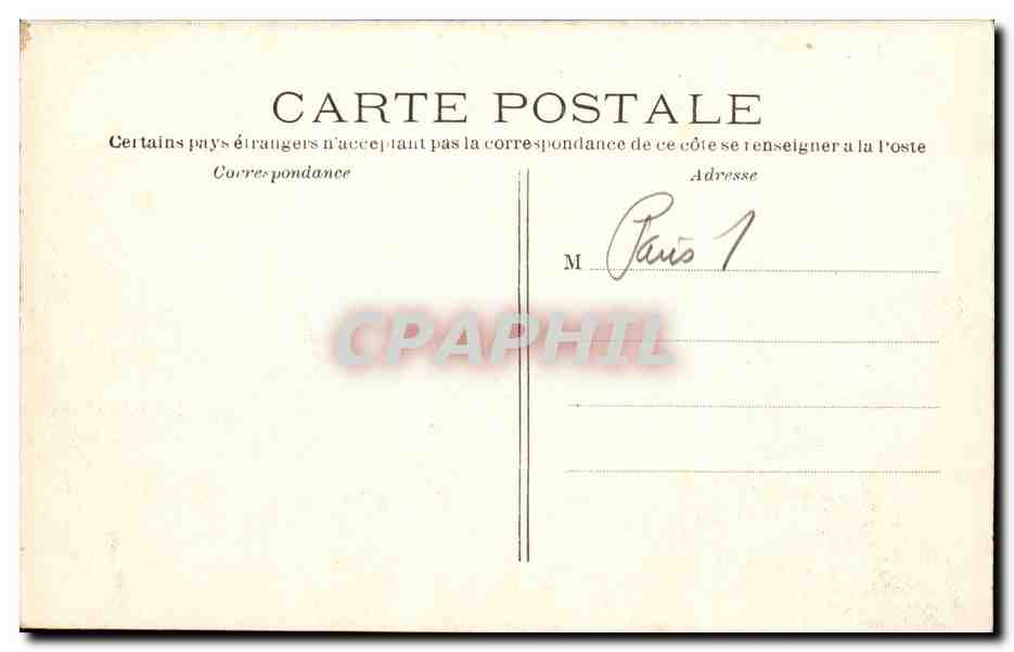 Paris CPA Rue de rivoli — Rückseite