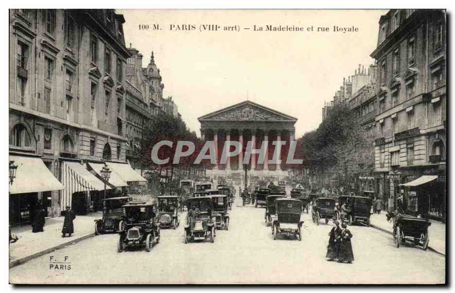 Paris CPA La Madeleine et la rue royale