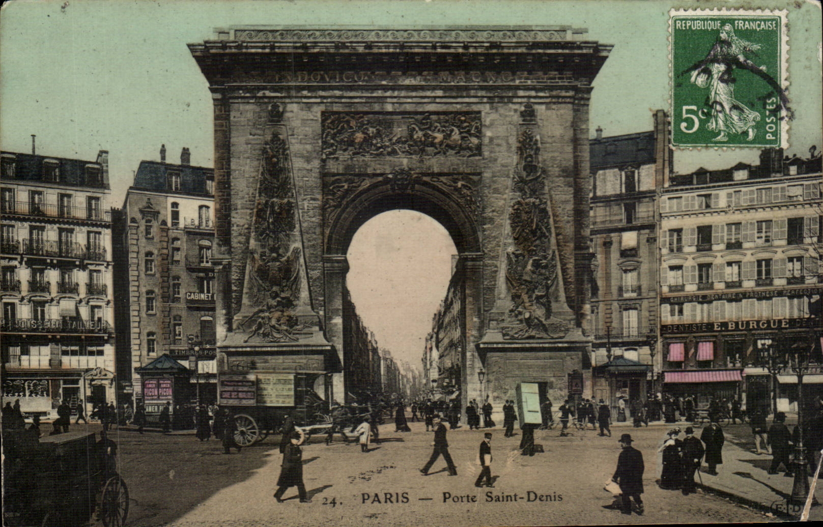 Paris CPA Porte Saint Denis
