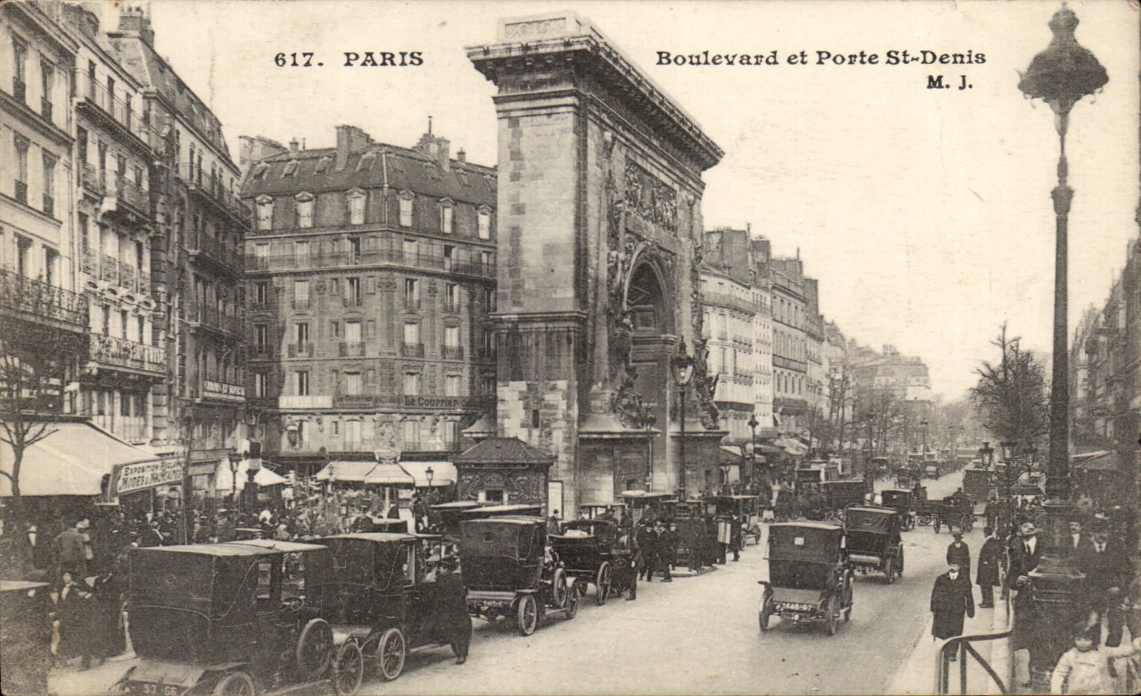 Paris CPA Faubourg et porte Saint Denis