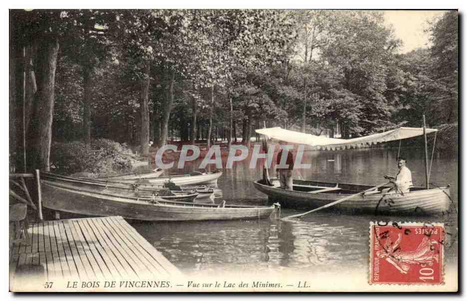 Paris CPA Bois de Vincennes Vue sur le lac des Minimes