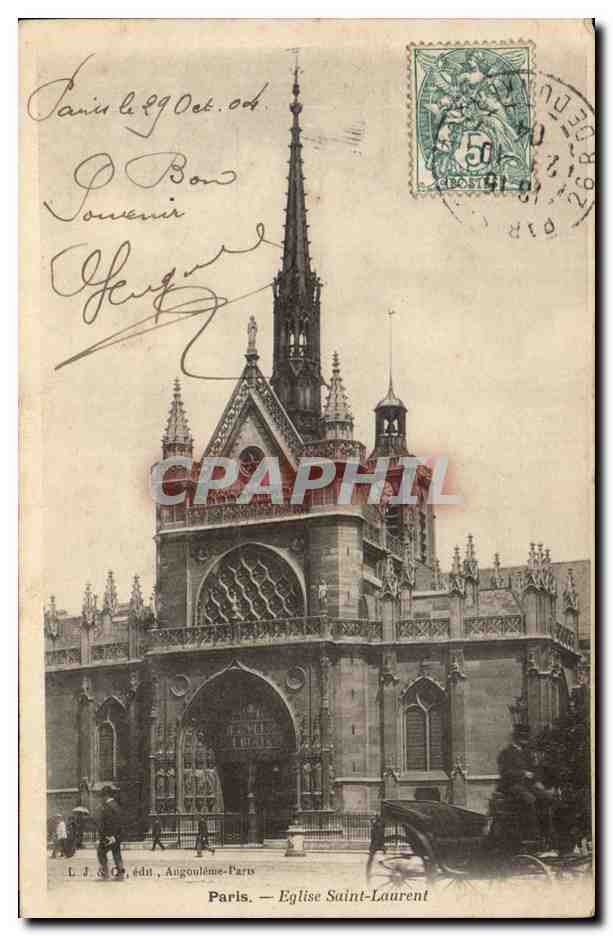 Paris CPA Eglise Saint Laurent