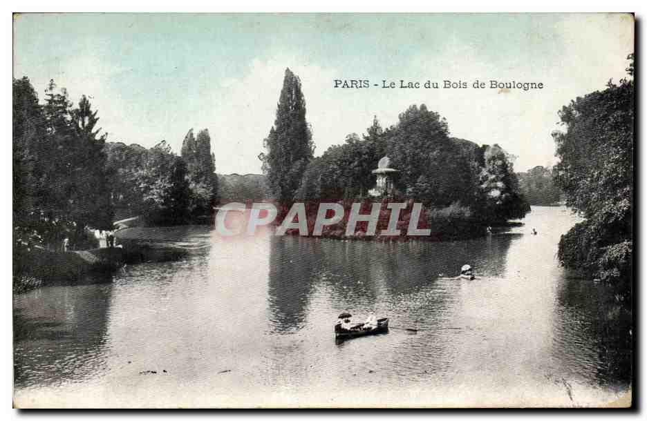 Paris CPA le lac du bois de Boulogne