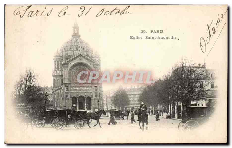 Paris CPA Eglise Saint Augustin