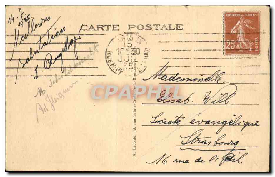 Paris CPA Notre Dame — Verso