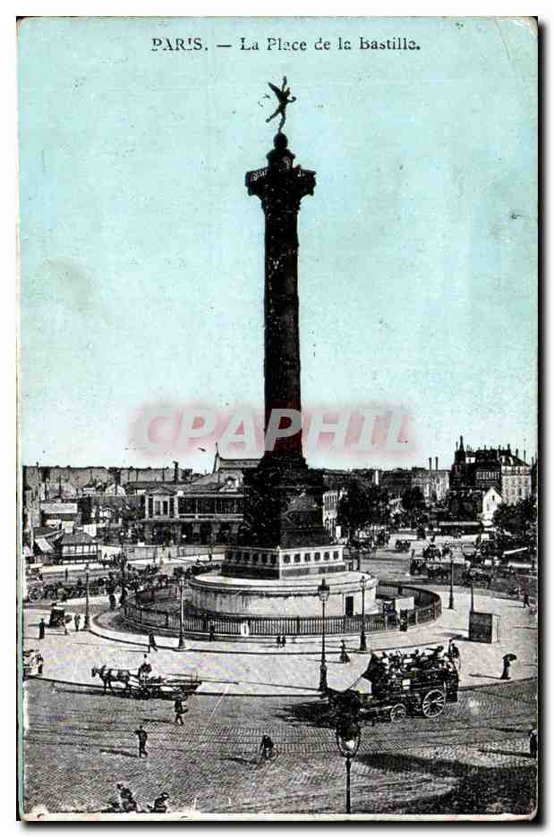Paris CPA La place de la Bastille