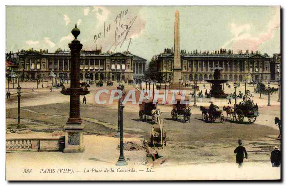 Paris CPA La place de la Concorde