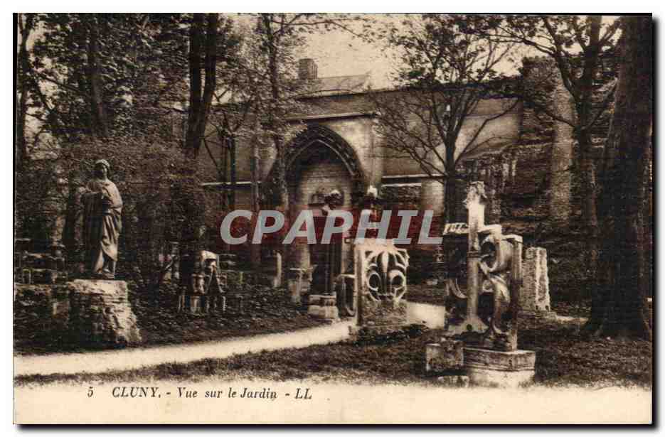 Paris Cluny CPA Vue sur le ajrdin