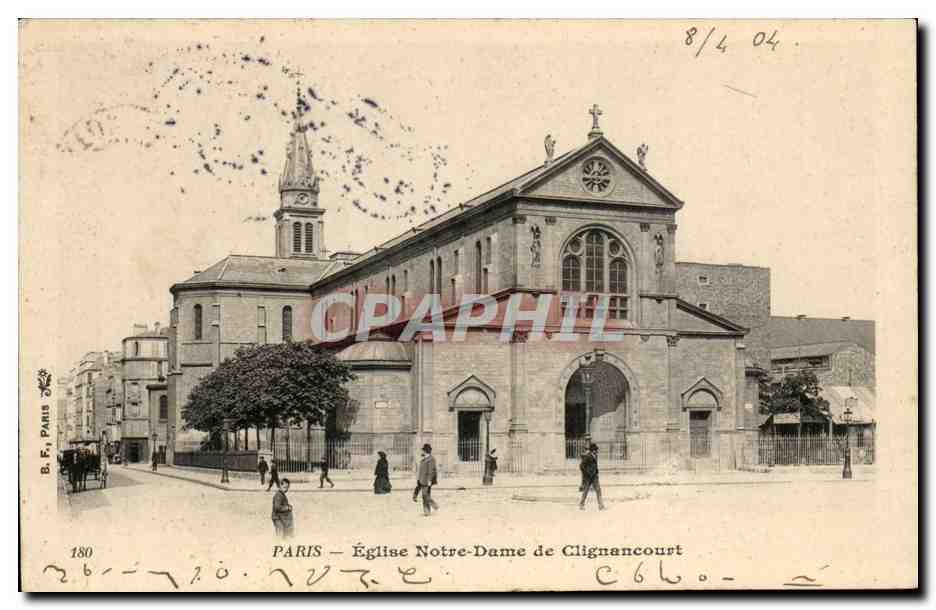 Paris CPA Eglise Notre Dame de Clignancourt