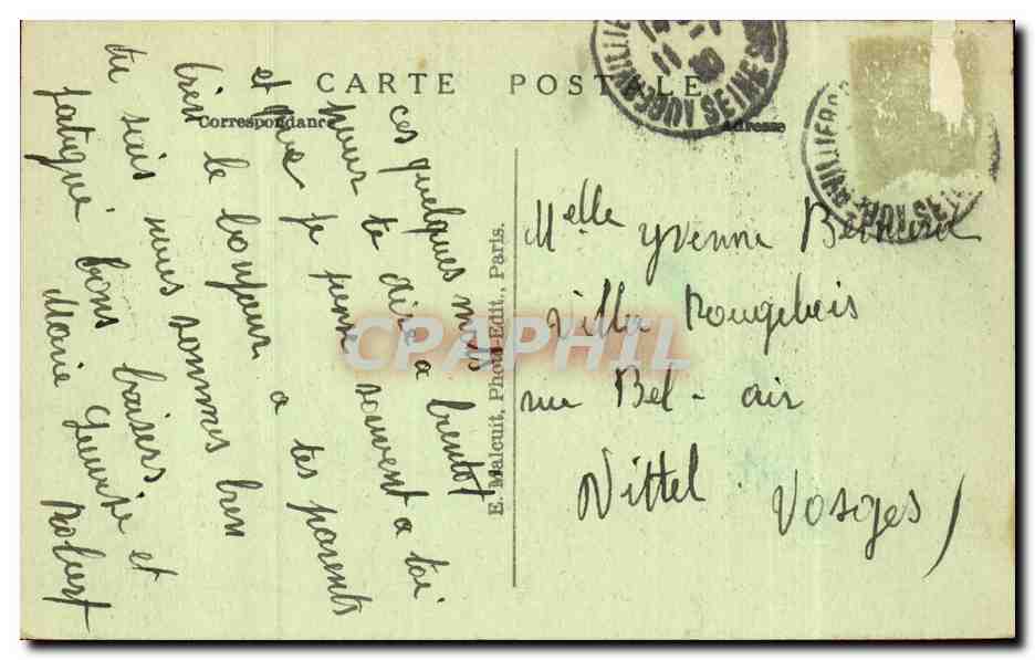 Paris CPA L'opera — Rückseite