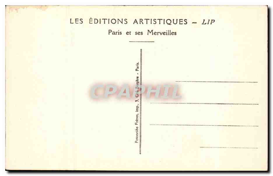 Paris CPA L'avenue de l'Opera  — Rückseite