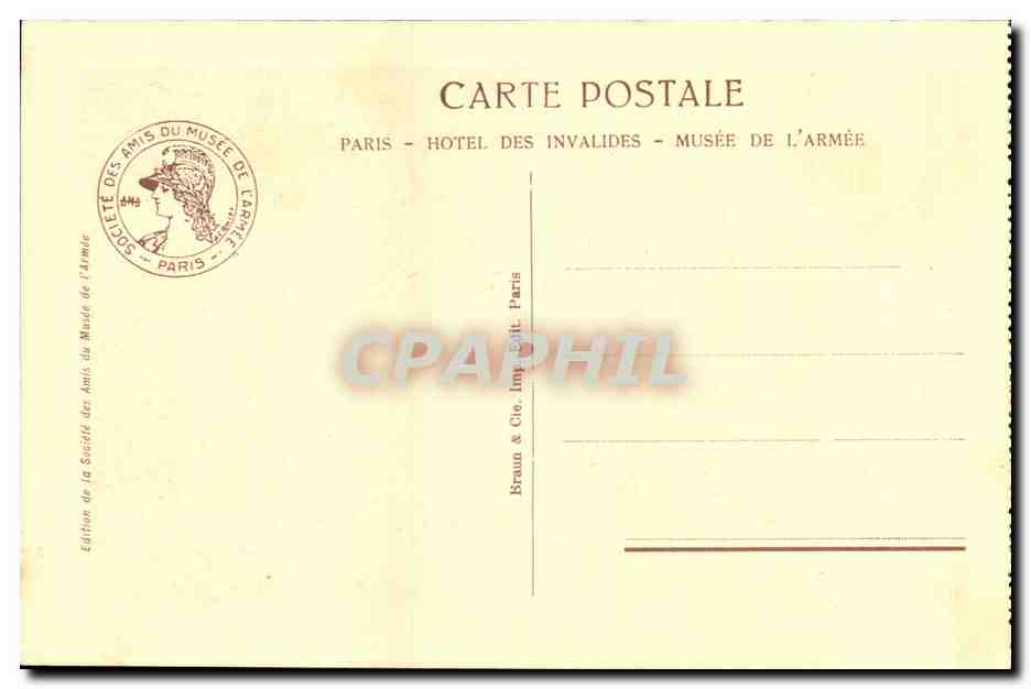 CPA Les orgues de la chapelle des invalides  — Rückseite