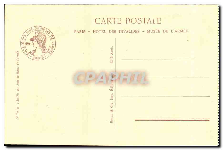 Paris CPA Invalides Tombeau de Napoleon 1er — Rückseite