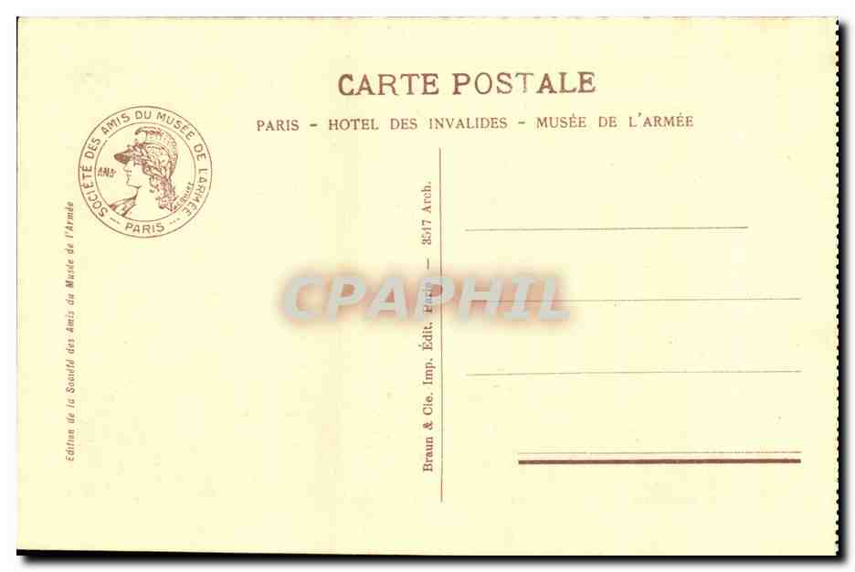 Paris CPA Invalides Chapelle du Dome — Rückseite