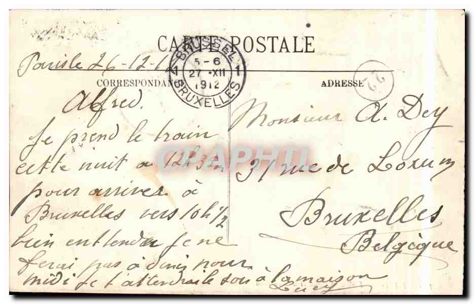 Paris CPA la rue Soufflot et le Pantheon — Rückseite