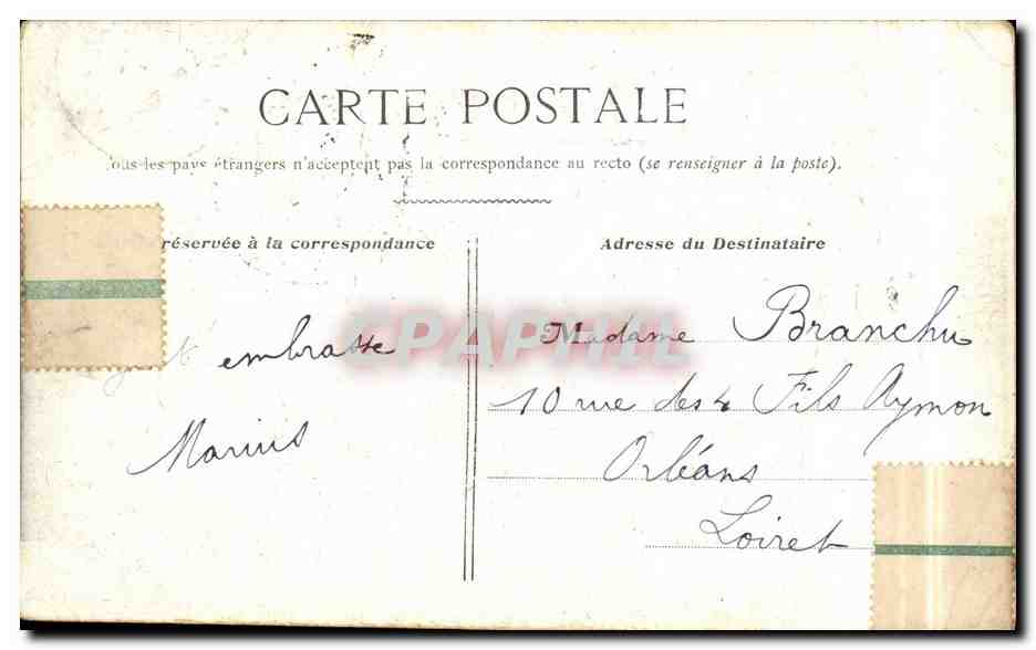 Paris CPA Eglise de la Madeleine — Rückseite