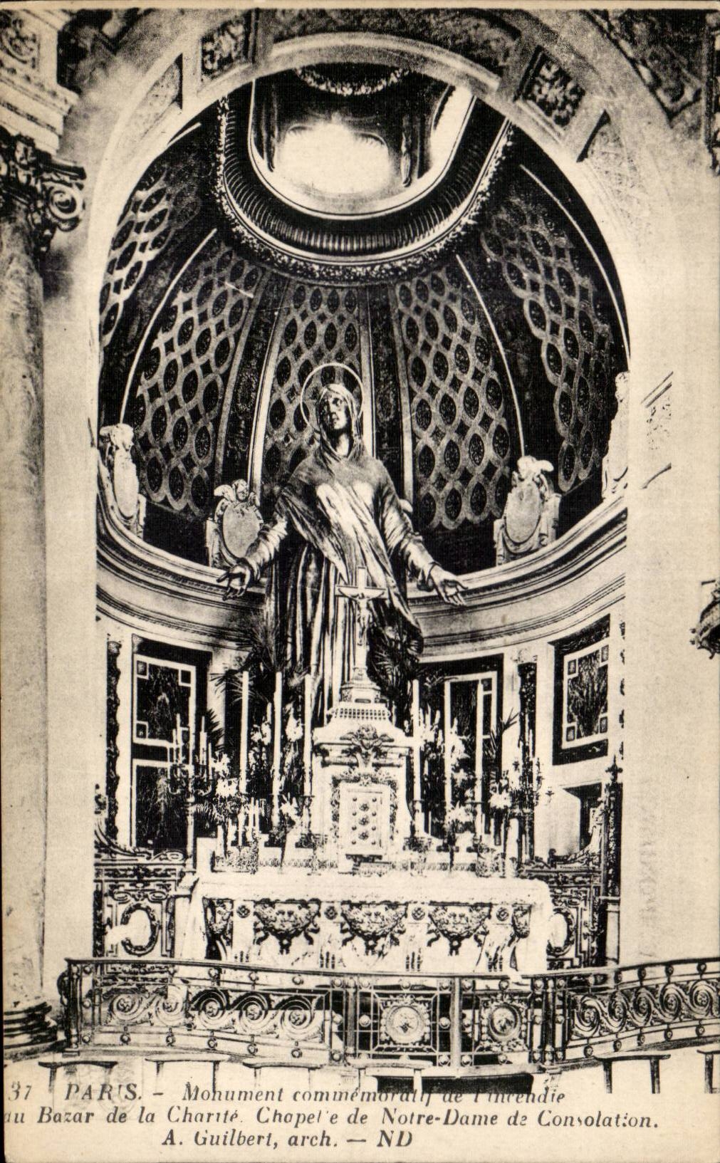 Paris CPA Monument commemoratif de l'incendie du bazar de la charite