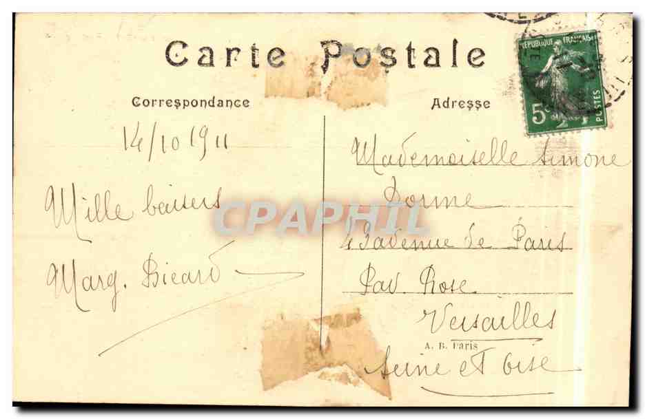 Paris CPA Le theatre francais — Rückseite