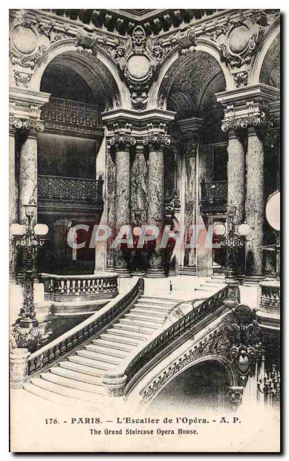 Paris CPA L'opera Garnier Escalier