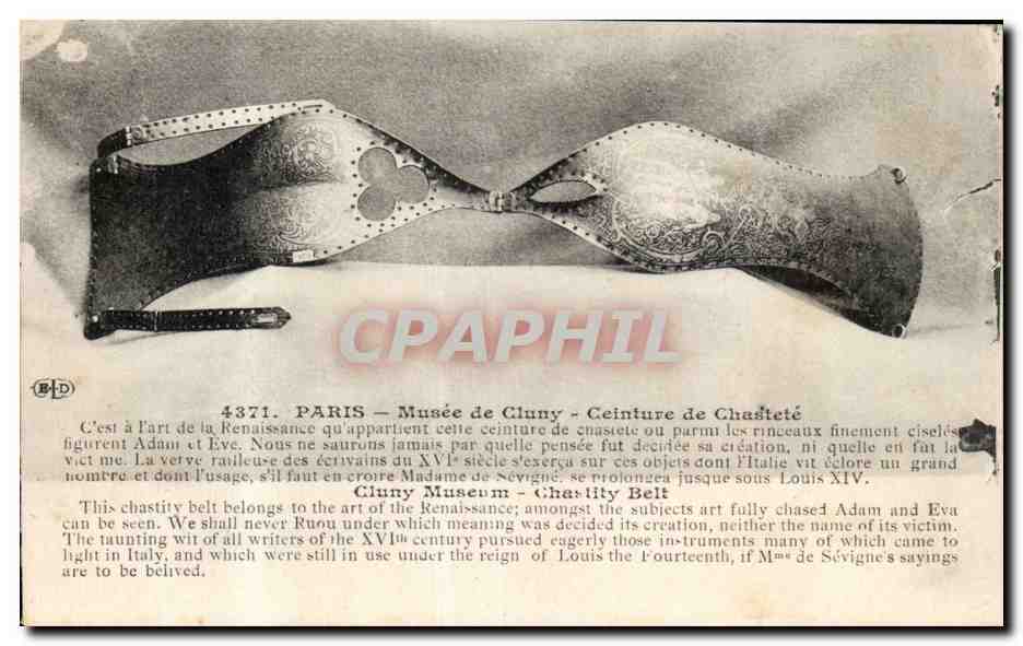Paris CPA Musee de Cluny Ceinture de chastete