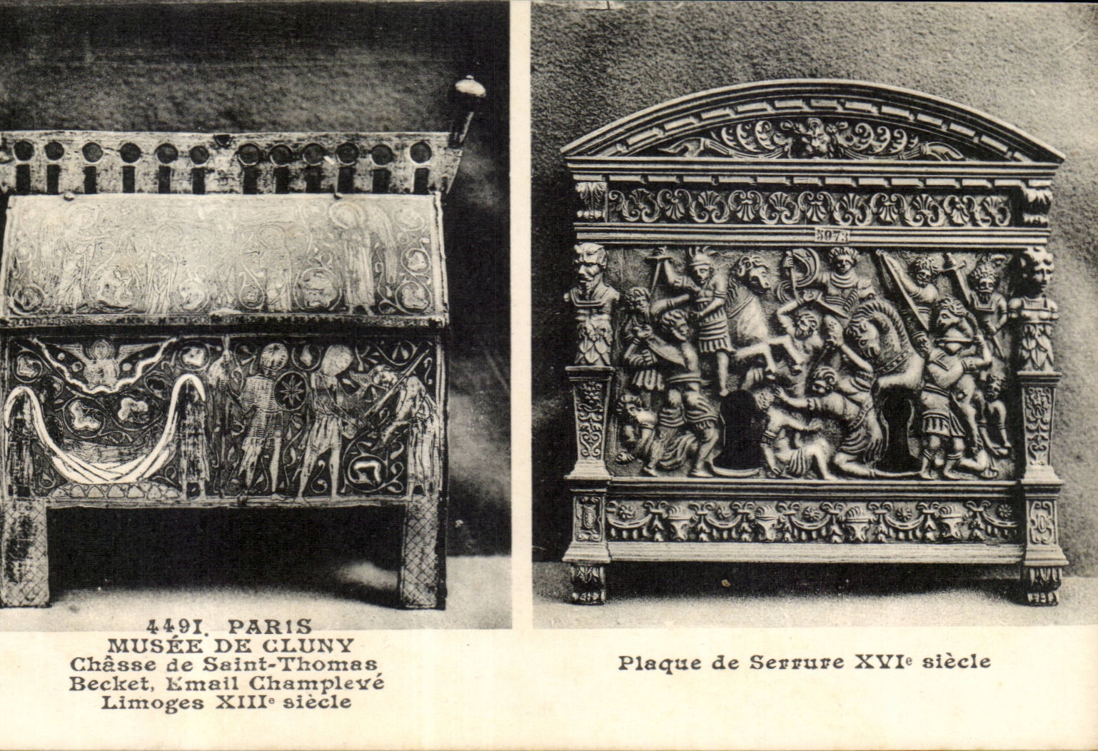 Paris CPA Musee de Cluny Chasse de Saint Thomas Becket Email Champleve limoges 13eme