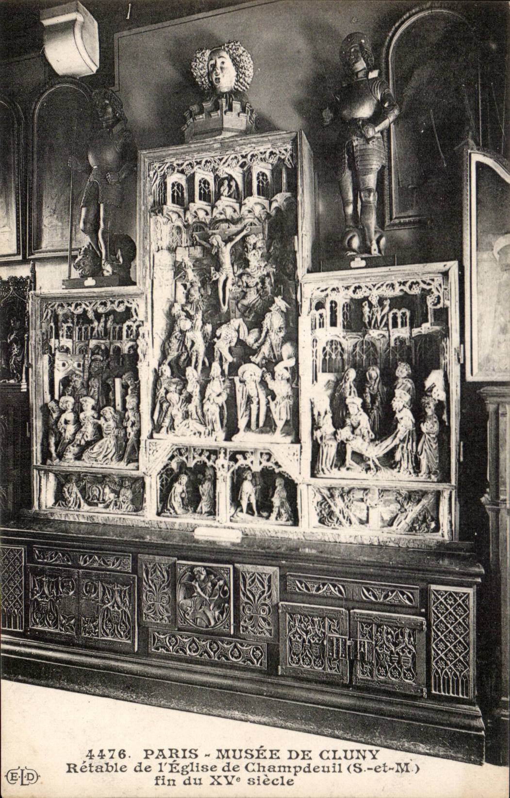Paris CPA Musee de Cluny Retable de l'eglise de Champdell fin du 15eme