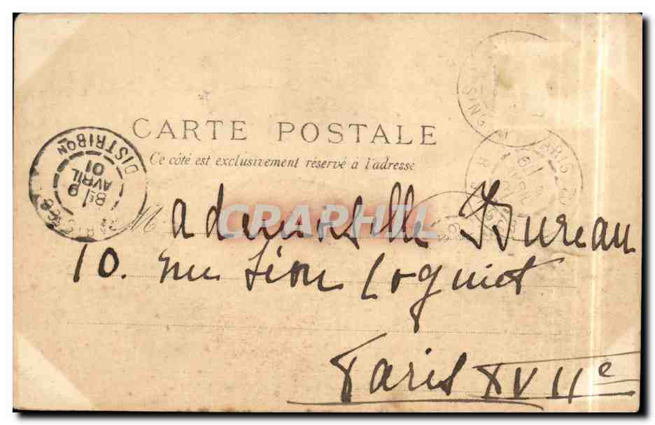 Paris CPA Exposition de 1900  — Verso