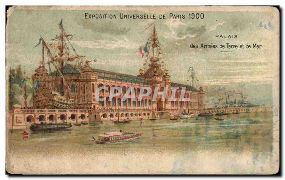 Paris CPA Exposition de 1900 Palais des armees de terre et de mer