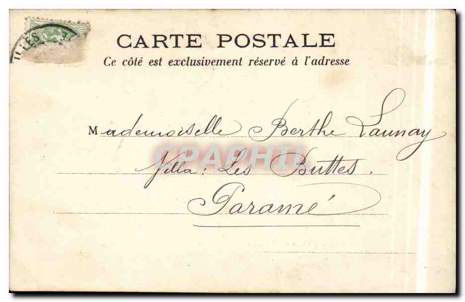 Paris CPA Palais de justice — Verso