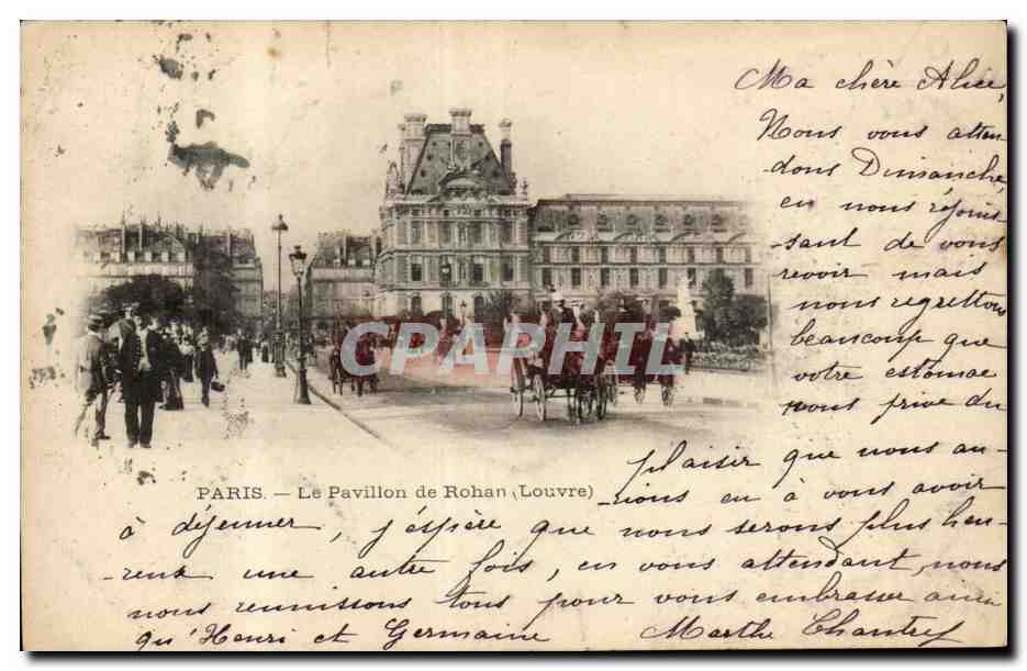 Paris CPA le pavillon de Rohan (Louvre)